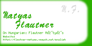 matyas flautner business card